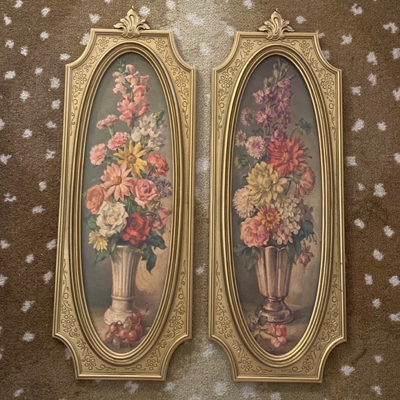 Vintage Other - 2 framed floral prints